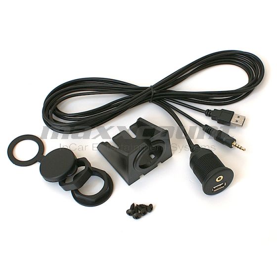 USB & 3.5mm AUX Flush Mount Socket / Extension (incl. Surface Mount)