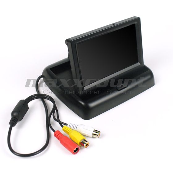 Kleiner flexibler Stand-Alone-Monitor zum einfachen Auf- und Zuklappen inklusive Anschluss für Strom- sowie Videokabel