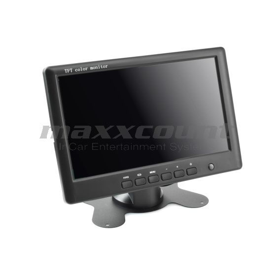 17,8cm (7 Zoll) SLIM-Monitor für 12V & 24V, mit Standfuss, mit 2x Video-In & Fernbedienung