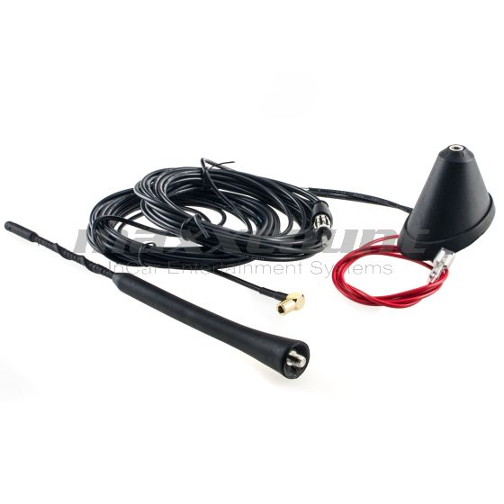 Aktive Stabantenne für DAB (SMB) & FM/AM (DIN) mit 10/7dB Verstärkung
