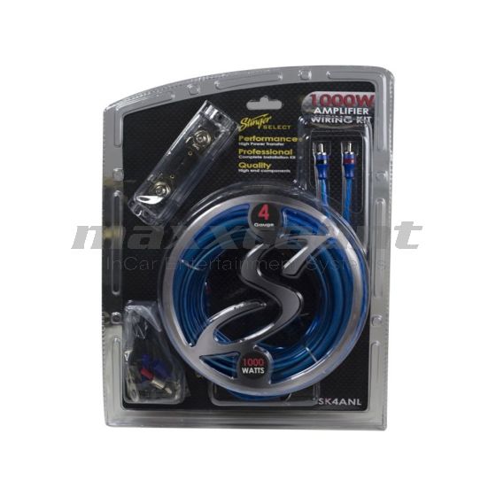 Stinger SELECT SSK4ANL CCA Verstärker Anschluss-Set 1000 Watt / 100A / 4 Gauge (25mm²)
