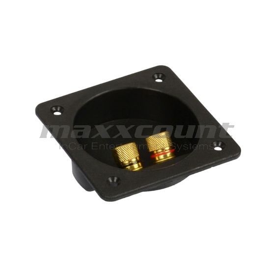 SP2 terminal connector, square, 70mm installation opening (terminal for subwoofer enclosure)