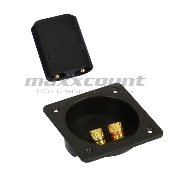 Set "Quickout 1" connector + plug connection terminal for subwoofer enclosure