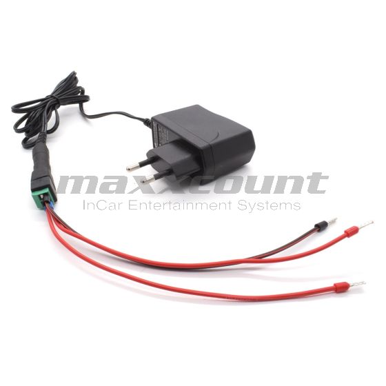 maxxcount Car2Home Netzteil-Set 12V/1A zur Nutzung von Car Audio Adaptern zu Hause (zb. Hi-Lo Adapter, Bluetooth-Dongle, Entstörfilter etc)