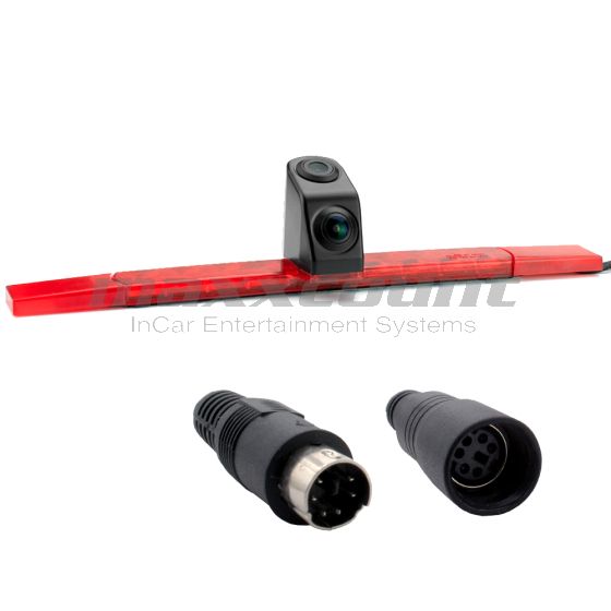 maxxcount Wohnmobil Dual Rückfahrkamera in 3. Bremsleuchte, Kit für 12V Waeco/Dometic Systemkabel mit 6-Pol Steckverbinder