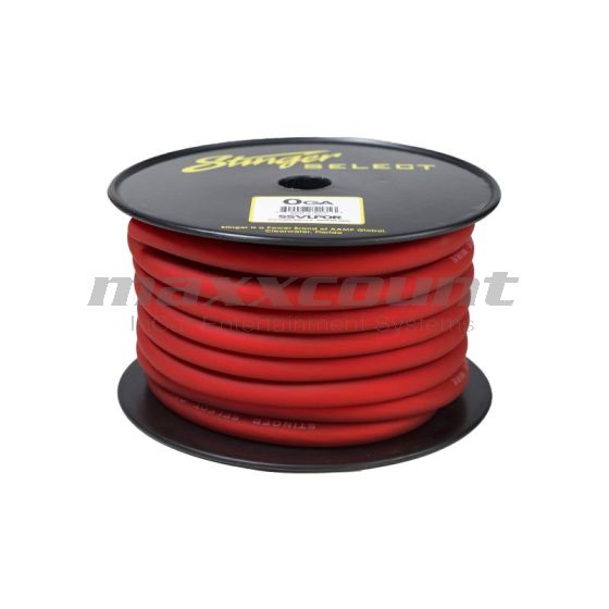 Stinger SELECT SSVLP0R 1/0GA (50mm²) Matte Red Power Wire 15,2m (50 ft), CCA