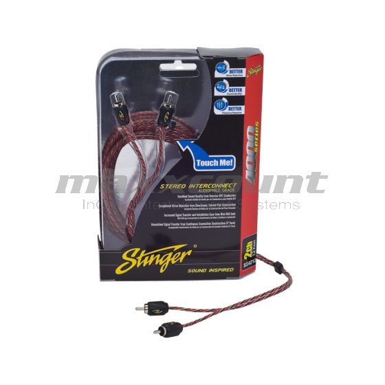 Stinger SI423 2-Kanal Cinch Anschlusskabel für Stinger-Verstärkersets 0,9m 4000 Serie