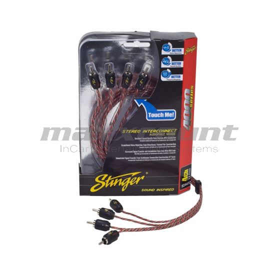 Stinger SI4417 4-Kanal Cinch Anschlusskabel für Stinger-Verstärkersets 5,1m 4000 Serie
