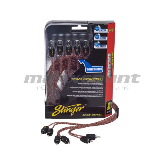 Stinger SI4612 6-Kanal Cinch Anschlusskabel für Stinger-Verstärkersets 3,6m 4000 Serie