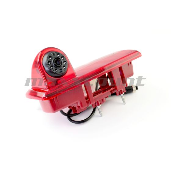Rückfahrkamera in 3. Bremsleuchte für Renault Trafic, Opel Vivaro, Fiat Talento & Nissan Primastar (ab 2014) FULL RED inkl. 15m Videokabel