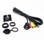 USB & 3.5mm AUX Flush Mount Socket / Extension (incl. Surface Mount) especially for devices with RCA & Video