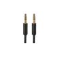 iSimple ISMJ73BK 3,5mm jack-plug adapter cable (pcs.), 1m, black 