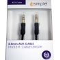 iSimple ISMJ73BK 3,5mm jack-plug adapter cable (pcs.), 1m, black 