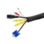 Braided hose 13mm braided with strip fasteners, 25m roll, black 