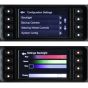 Optionen im integrierten 4,3" Touchscreen