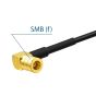 Aktive Glasklebe-Innenantenne für DAB+ mit SMB Buchse & ext. Speisung, BIII/L-Band, +15dB/12dB, 3m